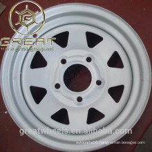 White painting steel wheel 5x114.3 trailer rim